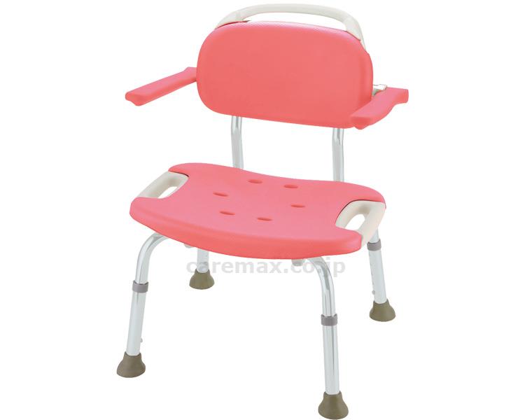 ★11/21-27 P最大27倍★【全国配送可】-やわらかシャワーチェア　肘掛付ワイド 49351　ピンク リッチェル　JAN 4973655493519 kt204597 取寄品 入浴関連 シャワーチェア 固定式-【介護福祉用具】