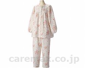 ★いまだけ！ポイント最大16倍★【全国配送可】-婦人用長袖パジャマセット　秋冬用 TB2827　サックス　S グンゼ　JAN 4548366198635 kt246025 取寄品 衣類 ねまき パジャマ-【介護福祉用具】