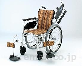 ★いまだけ！最大ポイント16倍★【全国配送可】-アルミ自走車いす　NA-446W 座幅38　PM-Y3 日進医療器　JAN kt247135 取寄品 歩行関連 車いす 自走式-【介護福祉用具】