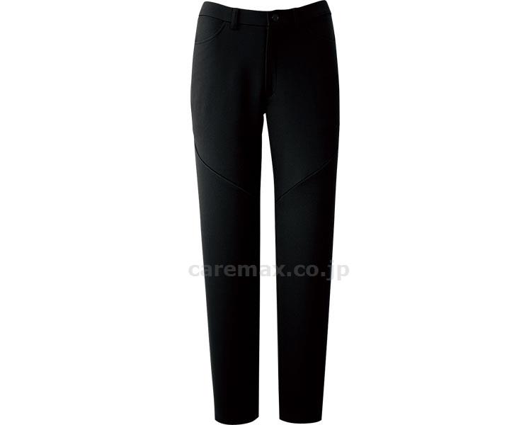 ★ポイント最大16倍★【全国配送可】-スリムストレートパンツ HI301　ブラック　S フォーク　JAN 4589989532697 kt359594 取寄品 衣類 ユニフォーム ボトム-【介護福祉用具】