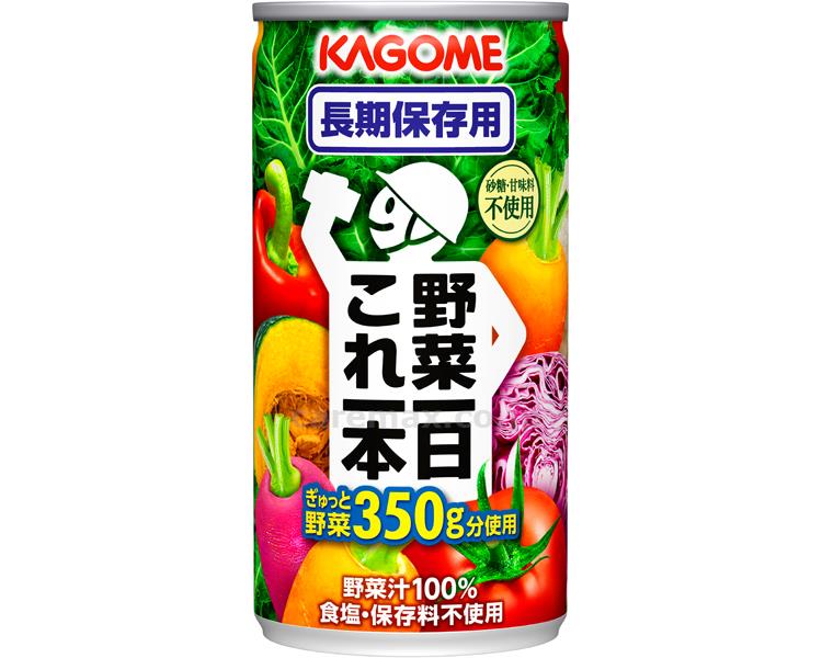 【病院専用商品】 ● カゴメ野菜一日これ一本長期保存用 4289　190g●メーカー名 カゴメ●商品説明 ・「野菜一日これ一本長期保存用」は、賞味期間5.5年で長期保存が可能な「野菜の保存食」です。・1缶に野菜1日分350g分をぎゅっと濃縮して使用。緑黄色野菜を中心に、30品目の野菜を使用しています。・砂糖・甘味料・食塩・香料・保存料無添加。・「野菜一日これ一本長期保存用」を備蓄食品の1つに加え、普段から非常時に備えておきましょう（野菜飲料は、原料野菜の全成分を含むものではありません）。●商品仕様 ●原材料／野菜（にんじん（輸入、国産）、トマト、ごぼう、ケール、メキャベツ（プチヴェール）、赤ピーマン、ほうれん草、ブロッコリー、あしたば、ビート、チンゲンサイ、小松菜、かぼちゃ、パセリ、クレソン、アスパラガス、セロリ、しょうが、とうもろこし、グリーンピ−ス、紫いも、キャベツ、レタス、たまねぎ、だいこん、紫キャベツ、赤じそ、カリフラワー、なす、はくさい）、レモン果汁●栄養成分／（190g当たり）エネルギー83kcal、たんぱく質1.7g、脂質0g、炭水化物20g、ナトリウム0〜285mg、糖質17.9g、糖類15g、食物繊維0.3〜3.9g、食塩相当量0〜0.8g、カリウム170〜1300mg、、ビタミンK0〜19μg、リコピン2.6〜7.5mg、 β-カロテン4400〜27000μg●賞味期限／5.5年●30●JAN 4901306066034● 　リスクマネジメント 非常食介護　病院　クリニック　診療所　グループホーム　訪問看護　訪問介助　介助　居宅　施設　福祉　インボイス対応　適格請求書 ★お見積りはこちらから★★月島堂はインボイス対応済！インボイスのご請求書、領収書をご発行可能です。★業界最安値に挑戦！専門店ならではの納得価格。★創業25年の信頼と実績！★多くのお客様に選ばれ、累積受注件数35000件突破！★月島堂は90％以上のお客様にご納得いただいております。★お気軽にお見積もりご依頼下さい★お見積りはこちらから★