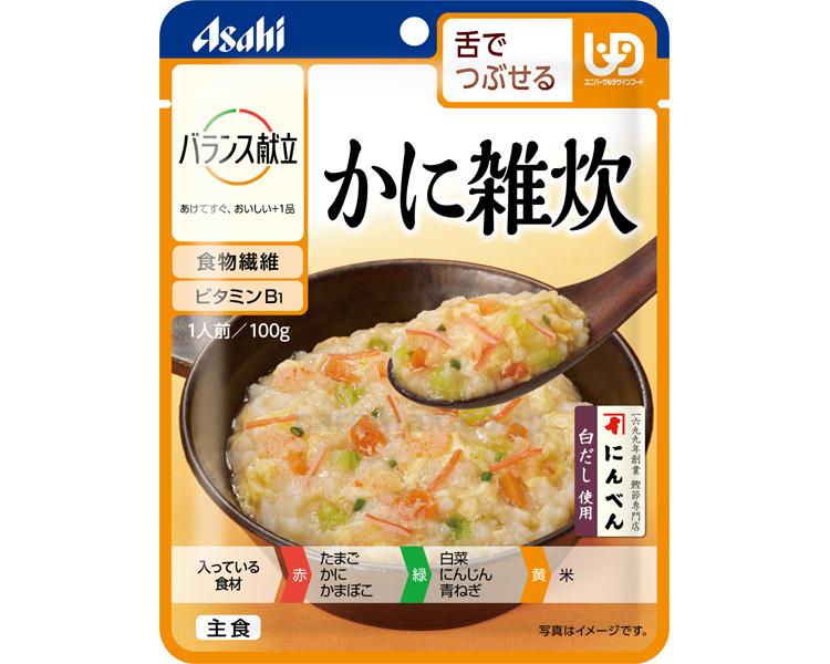 ★ポイント最大16倍★【全国配送可】-かに雑炊 188403　100g アサヒグループ食品　JAN 4987244188403 kt377397 取寄品 食事関連 介護食・健康食品 舌でつぶせる-【介護福祉用具】