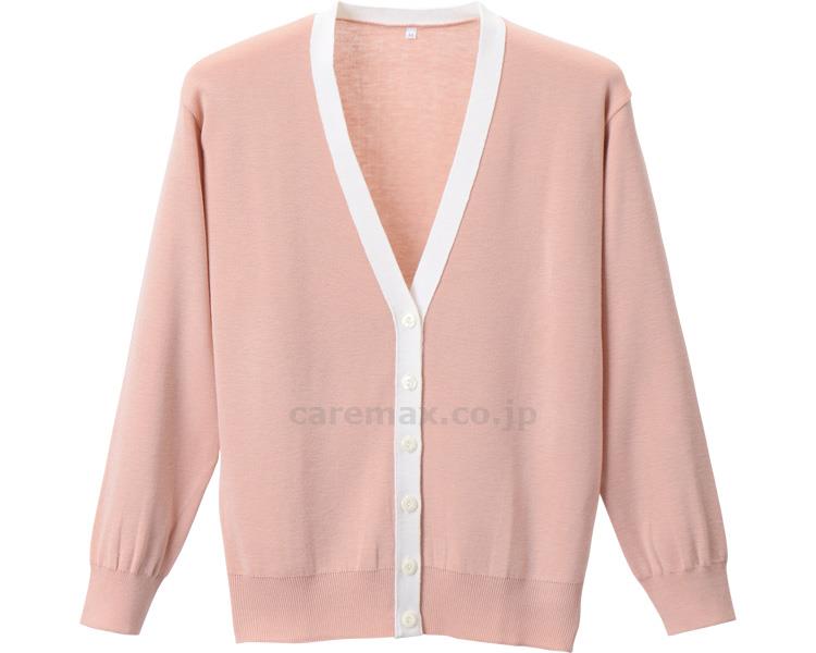 ★11/21-27 P最大27倍★【全国配送可】-抗ピル配色カーディガン D1013　Pピンク×ホワイト　L ディーフェイズ　JAN 4571249990279 kt384494 取寄品 衣類 ねまき その他(ねまき)-【介護福祉用具】