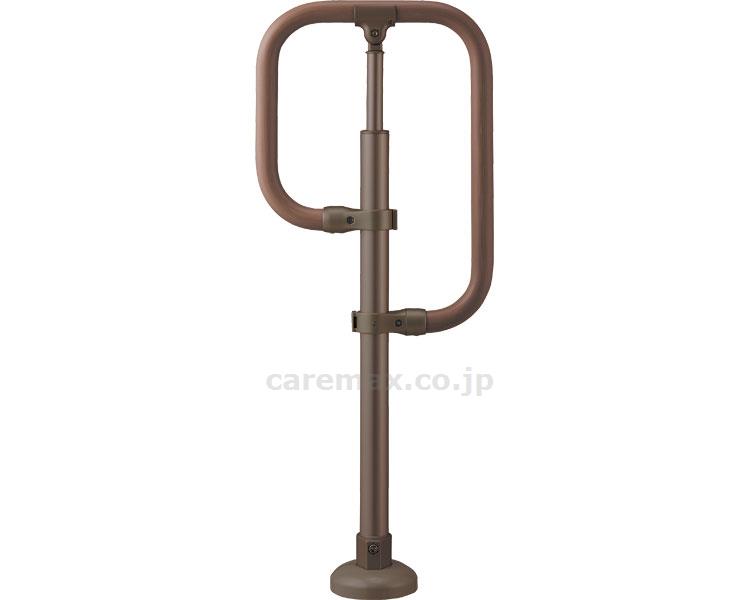 ★いまだけ！ポイント最大16倍★【全国配送可】-フリーRレール　ベースプレート式g型スタンド 040-2935　ダークBZ+木目NA マツ六　JAN 4976415857248 kt385265 取寄品 住宅改修 手すり その他(手すり)-【介護福祉用具】
