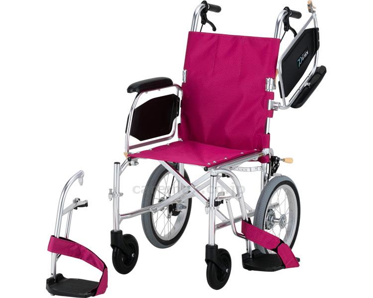 ★いまだけ！ポイント最大16倍★【全国配送可】-介助用車いす　KALU7αW　NAH-L7αW Aパッケージ　座幅40　Lレッド 日進医療器　JAN 4519856010140 kt408091 取寄品 歩行関連 車いす 介助式-【介護福祉用具】