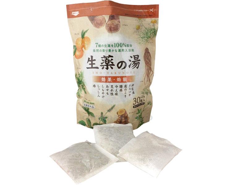 【病院専用商品】 ● 生薬の湯 20g×30包入●メーカー名 日本フイリン●商品説明 ・7種類の生薬を100％配合。医薬部外品の薬用入浴剤です。・自然の香り豊かな薬用入浴剤です。・生薬の力が、温浴効果を高め、冷え性や肩のこりなどの緩和に。・100％天然生薬の効果。7種類の天然和漢生薬が肌をぽかぽかと温めます。・合成香料、合成色素・保存料不使用。・淡黄褐色のお湯で自然の香り豊かな生薬の香り。●商品仕様 ●成分／コウボク、トウキ、チンピ、センキュウ、ガイヨウ、カミツレ、ハッカ●生産国／日本●医薬部外品●20●JAN 4976074852233● 入浴関連　入浴剤 介護　病院　クリニック　診療所　グループホーム　訪問看護　訪問介助　介助　居宅　施設　福祉　インボイス対応　適格請求書 ★お見積りはこちらから★★月島堂はインボイス対応済！インボイスのご請求書、領収書をご発行可能です。★業界最安値に挑戦！専門店ならではの納得価格。★創業25年の信頼と実績！★多くのお客様に選ばれ、累積受注件数35000件突破！★月島堂は90％以上のお客様にご納得いただいております。★お気軽にお見積もりご依頼下さい★お見積りはこちらから★