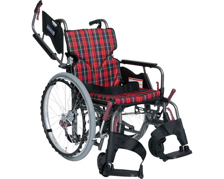 ★いまだけ！最大ポイント16倍★【全国配送可】-モダンB　KMD-B22-38-SH/SR A11_紫チェック カワムラサイクル　JAN 4514133718603 kt462828 取寄品 歩行関連 車いす 自走式-【介護福祉用具】