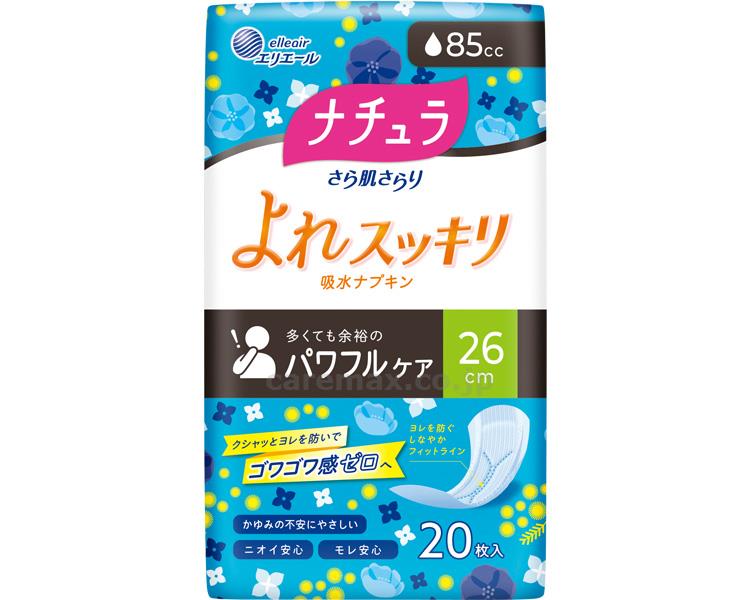 ★12/19-26 最大P27倍★【全国配送可】-ナチュラさら肌さらりよれスッキリ吸水ナプキン 773973　20枚85cc 大王製紙　JAN 4902011779738 kt483751 取寄品 排泄関連 紙おむつ 軽失禁パッド-【介護福祉用具】