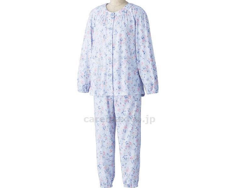 ★いまだけ！ポイント最大16倍★【全国配送可】-ワンタッチパジャマ 800175-04　杢サックス　S 　JAN 4582685176233 kt497079 取寄品 衣類 ねまき パジャマ-【介護福祉用具】