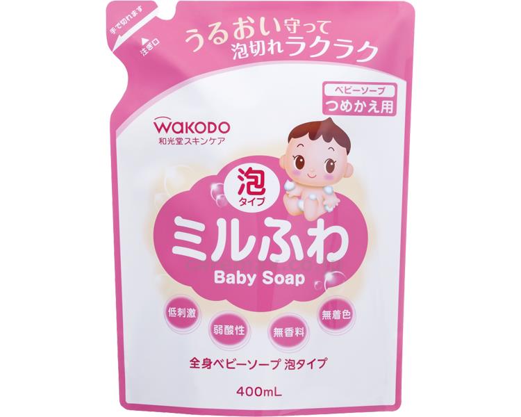 【病院専用商品】 ● ミルふわ　全身ベビーソープ泡タイプつめかえ 400mL●メーカー名 ●商品説明 ●商品仕様 ●サイズ ●カラー ● 12●JAN 4987244192028● 入浴関連　清拭剤 ボディソープ介護　病院　クリニック　診療所　グループホーム　訪問看護　訪問介助　介助　居宅　施設　福祉　インボイス対応　適格請求書 ★お見積りはこちらから★★月島堂はインボイス対応済！インボイスのご請求書、領収書をご発行可能です。★業界最安値に挑戦！専門店ならではの納得価格。★創業25年の信頼と実績！★多くのお客様に選ばれ、累積受注件数35000件突破！★月島堂は90％以上のお客様にご納得いただいております。★お気軽にお見積もりご依頼下さい★お見積りはこちらから★