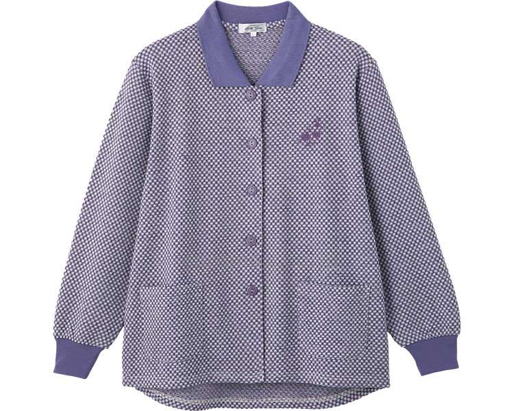 ★いまだけ！ポイント最大16倍★【全国配送可】-ワンタッチテープポロカーディ 820906-34　パープル　S 　JAN 4582685203762 kt503447 取寄品 衣類 アウター トップス-【介護福祉用具】