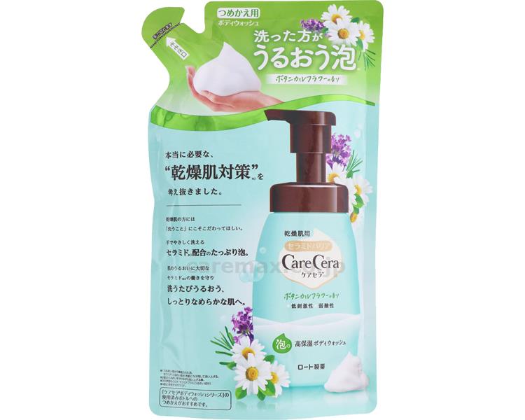 ★いまだけ！ポイント最大16倍★【全国配送可】-ケアセラ　泡ノ高保湿ボディウォッシュ ボタニカルフラワー　385mL　詰替用 　JAN 4987241167319 kt512484 取寄品 入浴関連 清拭剤 ボディソープ-【介護福祉用具】