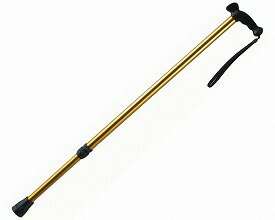 ★ポイント最大16倍★【全国配送可】-プッシュボタン型アルミケイン KS-21R　ゴールド クリスタル産業　J..