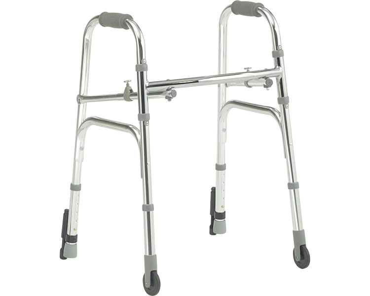 ★ポイント最大16倍★【全国配送可】-固定型歩行器 車輪、ストッパー付 MRB-02013 シルバー ミキ JAN kt232911 取寄品 歩行関連 歩行車・歩行器 歩行器(キャスター付き)-【介護福祉用具】