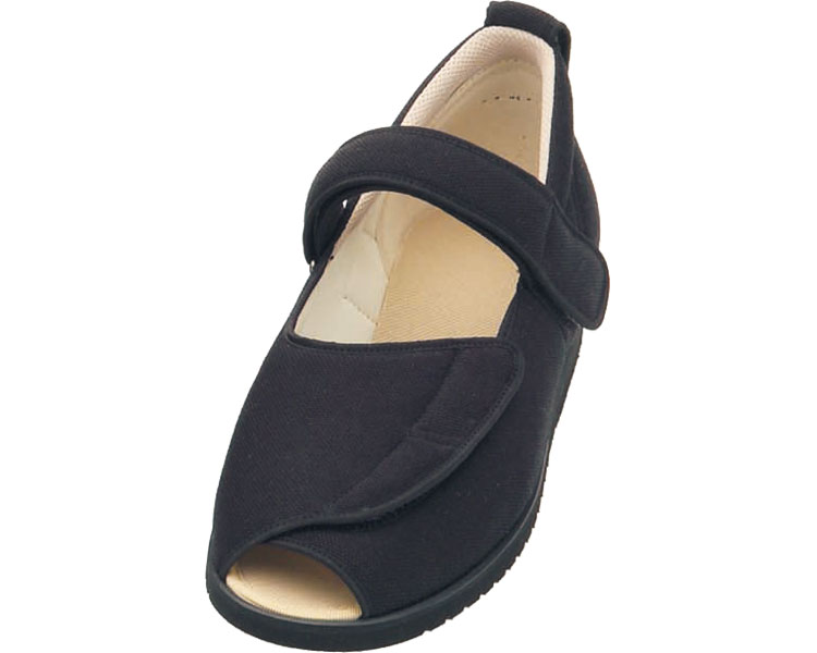 ★ポイント最大16倍★【全国配送可】-オープンマジックII　1015　左足 ブラック　3L 徳武産業　JAN 4537944155825 kt235510 取寄品 歩行関連 シューズ 両用　片足-【介護福祉用具】