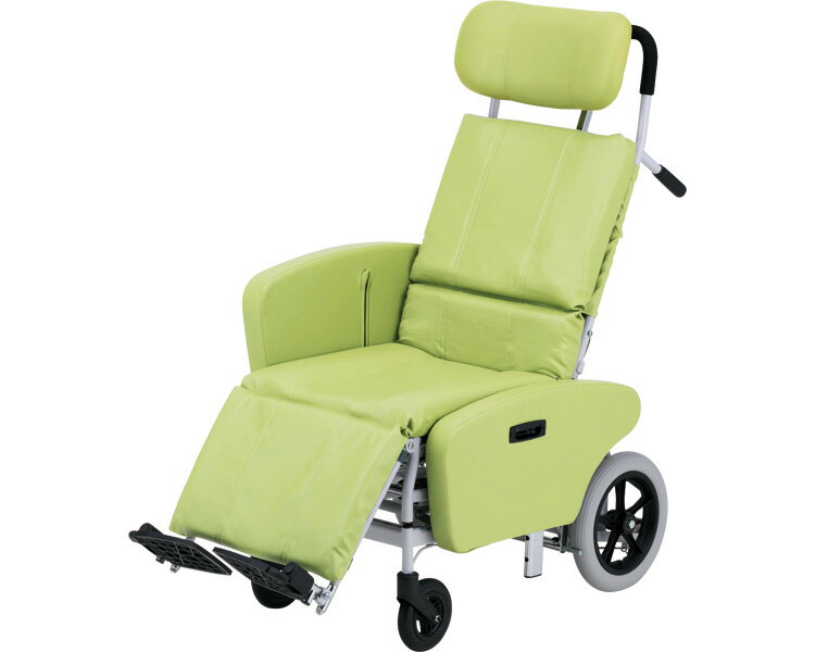 ★ポイント最大16倍★【全国配送可】-スチールフルリクライニング式介助車いす NHR-15B　サイドガード付 日進医療器　JAN kt247494 取寄品 歩行関連 車いす リクライニング-【介護福祉用具】