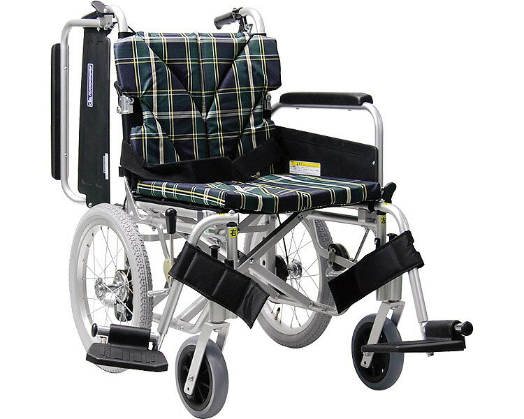 ★ポイント最大16倍★【全国配送可】-アルミ介助車いす　KA816-40B-M No.88_エコブラック カワムラサイクル　JAN 4514133024421 kt250379 取寄品 歩行関連 車いす 介助式-【介護福祉用具】