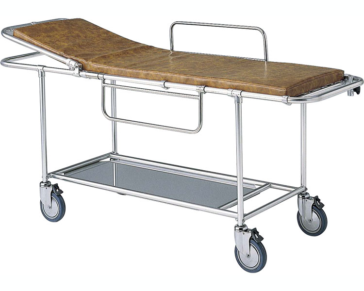 ★ポイント最大16倍★【全国配送可】-アルミ軽量ストレッチャー　背上機構付 AL-B　四輪ダブルロック 松永製作所　JAN kt275739 取寄品 医療・施設 ストレッチャー ストレッチャー-【介護福祉用具】