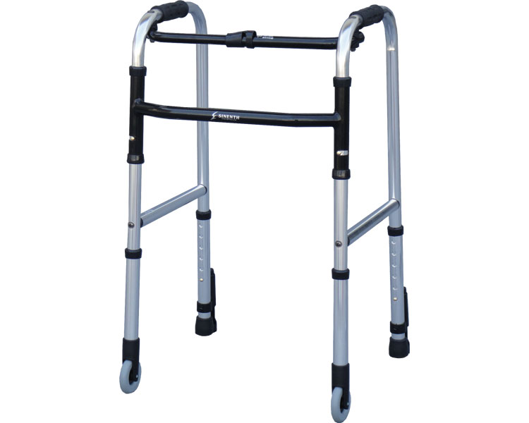 ★ポイント最大16倍★【全国配送可】-スリムフレームウォーカー固定型Cモデル WFS-4968WE3G シンエンス JAN kt276075 取寄品 歩行関連 歩行車・歩行器 歩行器(キャスターなし)-【介護福祉用具】