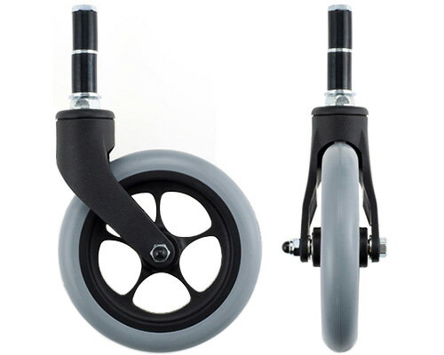 ★ポイント最大16倍★【全国配送可】-6インチソリッドキャスター 一式 MP52201 グレー ミキ JAN kt280315 取寄品 歩行関連 車いす その他(車いす)-【介護福祉用具】