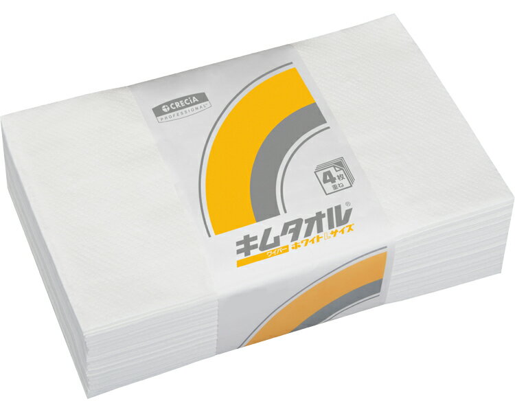 ★ポイント最大16倍★【全国配送可】-キムタオル　ホワイト　L 61100　4枚重ね×50枚 日本製紙クレシア　J..