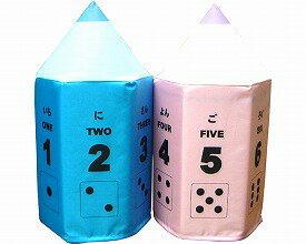 ★ポイント最大16倍★【全国配送可】-ビッグエンピツサイコロ　2色セット スカイ・ピンク 一歩　JAN 4571214208668 kt286121 取寄品 健康管理 レクリエーション レクリエーションアイテム-【介護福祉用具】