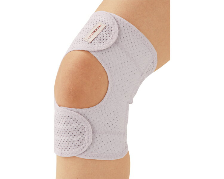 ★ポイント最大16倍★【全国配送可】-ワンタッチ式ひざサポーター　1枚 ラベンダー　M-L　左 セルヴァン..