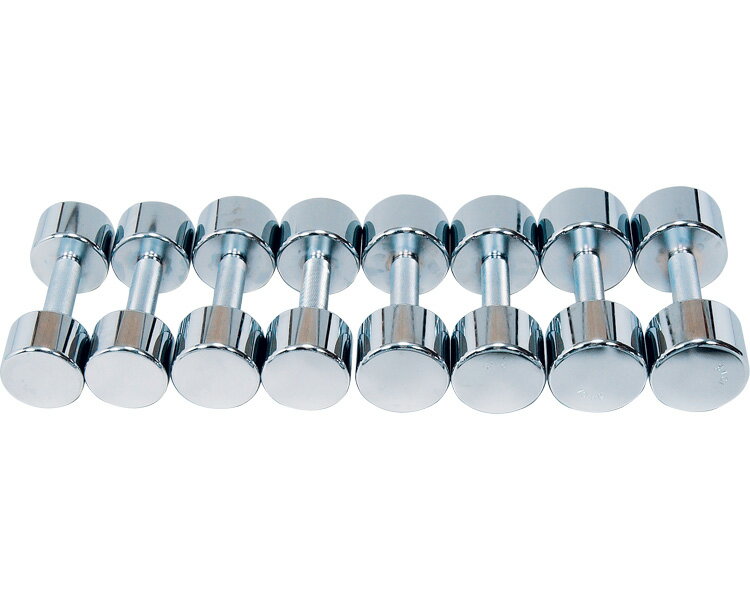 ★ポイント最大16倍★【全国配送可】-クロームダンベル　9kg×2個 A-119 中旺ヘルス　JAN 4523059203896 kt299504 取寄品 健康管理 トレーニング小物 ウエイト-【介護福祉用具】