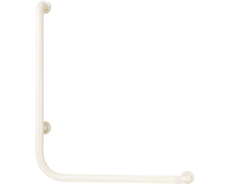 ★ポイント最大16倍★【全国配送可】-被膜補助手すり　L型　右 アイボリーホワイト　700×600mm 介援隊　J..