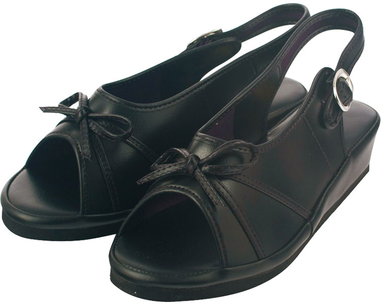 ★ポイント最大16倍★【全国配送可】-リボンサンダル FR-424　ブラック　S ファーストレイト　JAN 456016..