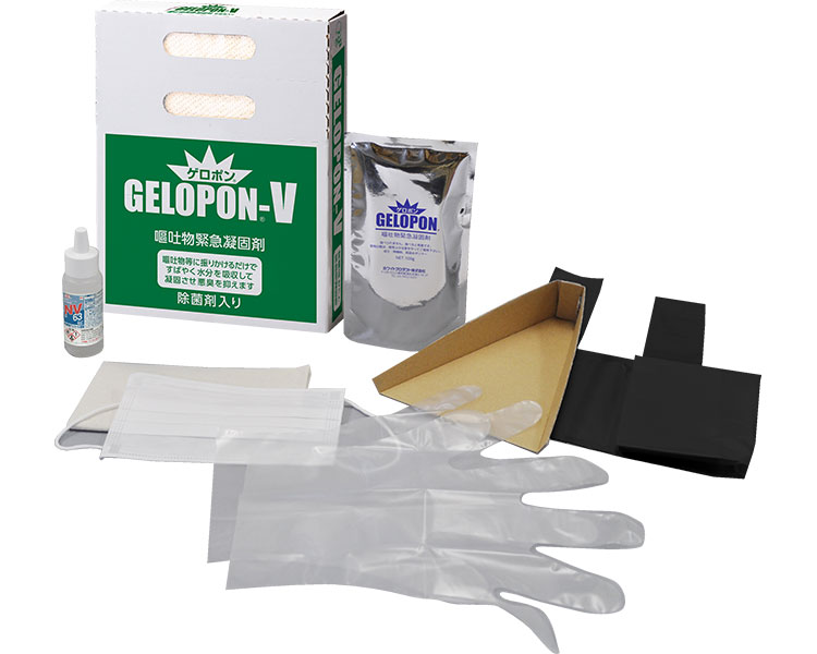 ★ポイント最大16倍★【全国配送可】-嘔吐物緊急凝固剤ゲロポン 177-W　除菌剤入 ホワイトプロダクト　JA..