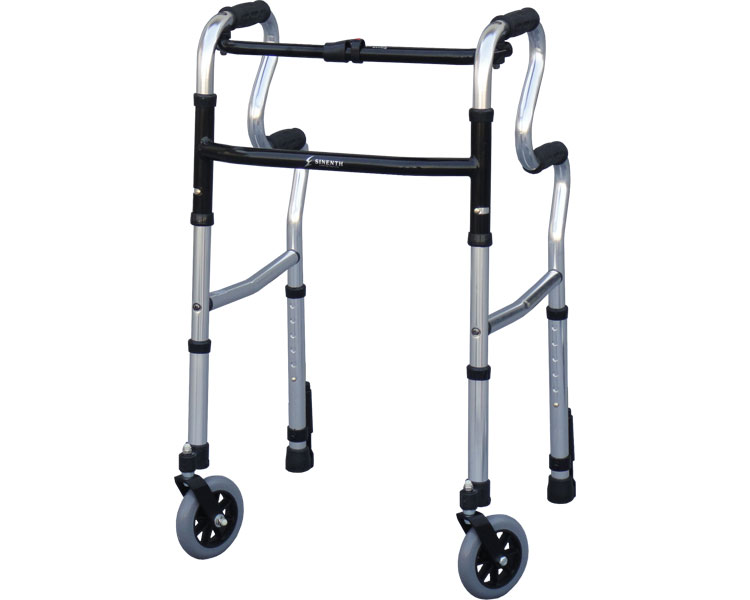 ★ポイント最大16倍★【全国配送可】-スリム立ち上がりフレームウォーカー固定型Cモデル WFS-4968RSW5G3 シンエンス JAN kt307158 取寄品 歩行関連 歩行車・歩行器 歩行器(キャスター付き)-【介護福祉用具】