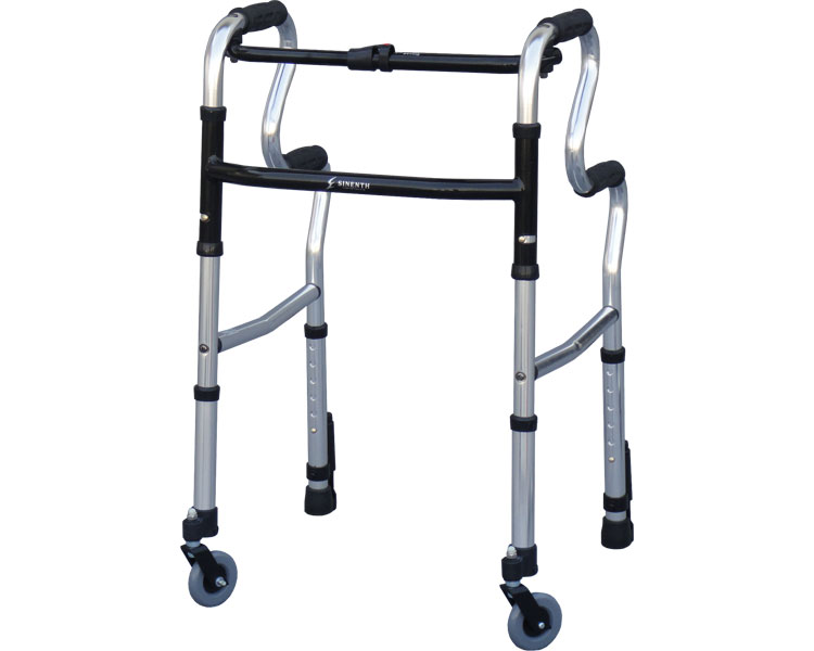 ★ポイント最大16倍★【全国配送可】-スリム立ち上がりフレームウォーカー固定型Cモデル WFS-4968RSW3G シンエンス JAN kt307159 取寄品 歩行関連 歩行車・歩行器 歩行器(キャスター付き)-【介護福祉用具】