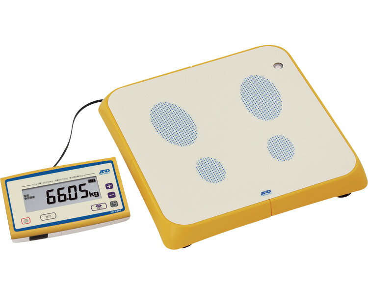 ★ポイント最大16倍★【全国配送可】-スマートスケール（検定品） AD6209　イエロー エー・アンド・デイ　JAN 4981046701280 kt310587 取寄品 医療・施設 計測器 体重計-【介護福祉用具】
