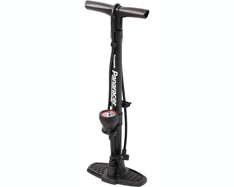 ★ポイント最大16倍★【全国配送可】-空気入れ　楽々ポンプゲージ付ロングホース ブラック カワムラサイ..