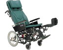 ★ポイント最大16倍★【全国配送可】-リクライニング車イス KX16-42EL/RM No.99_シアンレザー カワムラサイクル JAN 4514133046935 kt321294 取寄品 歩行関連 車いす リクライニング-【介護福祉用具】