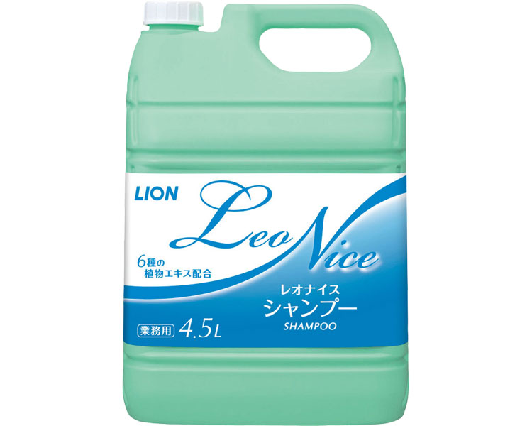 【病院専用商品】 ● レオナイスシャンプー 4.5L　グリーンフローラルの香り●メーカー名 ライオンハイジーン●商品説明 ●商品仕様 ●3●JAN 4903301182665● 入浴関連　清拭剤 シャンプー・リンス介護　病院　クリニック　診療所　グループホーム　訪問看護　訪問介助　介助　居宅　施設　福祉　インボイス対応　適格請求書 介護事業所等に対するサービス継続支援事業（補助金） ★お見積りはこちらから★ kt更新日 2026/08/27★月島堂はインボイス対応済！インボイスのご請求書、領収書をご発行可能です。★業界最安値に挑戦！専門店ならではの納得価格。★創業25年の信頼と実績！★多くのお客様に選ばれ、累積受注件数35000件突破！★月島堂は90％以上のお客様にご納得いただいております。★お気軽にお見積もりご依頼下さい★お見積りはこちらから★