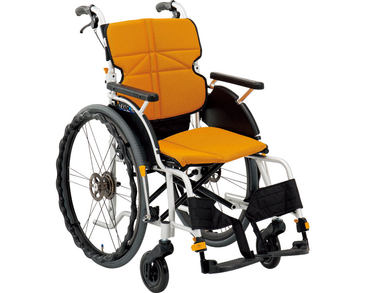 ★ポイント最大16倍★【全国配送可】-ネクストコア・グラン自走用　NEXT-12B 座幅42　♯F-1（オレンジ） 松永製作所　JAN kt332568 取寄品 歩行関連 車いす 自走式-【介護福祉用具】