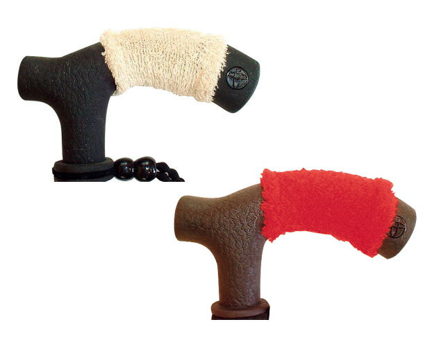 ★ポイント最大16倍★【全国配送可】-すべり止めグリップバンド“ふあふあ 2ヶ組 ベージュ/レッド マルト..