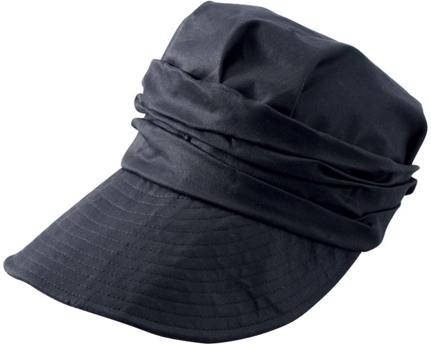 ★ポイント最大16倍★【全国配送可】-日よけつば広キャスケット ブラック セルヴァン　JAN 4985697217398 kt334383 取寄品 衣類 衣類小物 帽子-【介護福祉用具】(4)