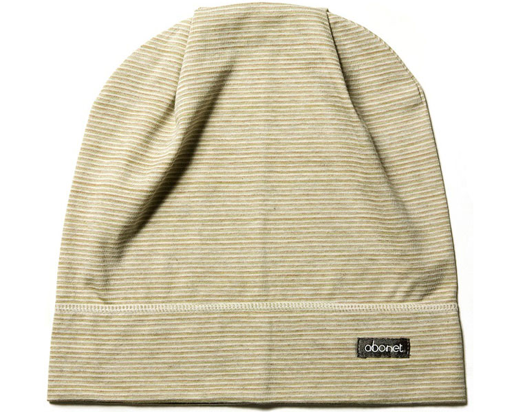 ★ポイント最大16倍★【全国配送可】-アボネット　ソフトスムースキャップ1 2048　S　ストライプグリーン..