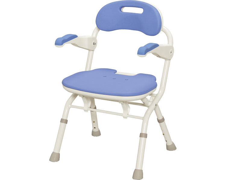 ★ポイント最大16倍★【全国配送可】-折りたたみシャワーベンチ　FSフィット 536-057　ブルー アロン化成　JAN 4970210851722 kt337214 取寄品 入浴関連 シャワーチェア 折りたたみ式-【介護福祉用具】