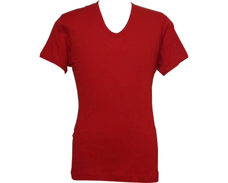 ★ポイント最大16倍★【全国配送可】-「赤の力」紳士半袖U首シャツ WR456　赤　LL ウエル　JAN 454435445..