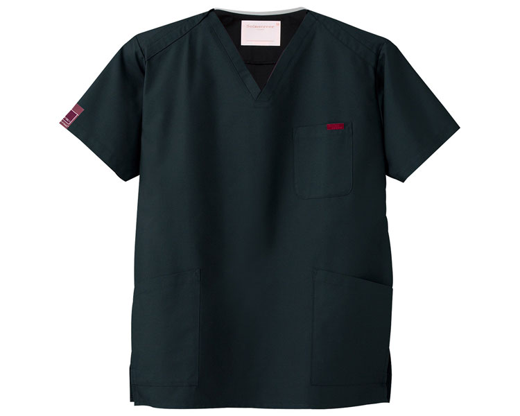 ★ポイント最大16倍★【全国配送可】-スクラブ 7000SC-9　ブラック　3L フォーク　JAN 4571205542344 kt340783 取寄品 衣類 ユニフォーム トップ-【介護福祉用具】