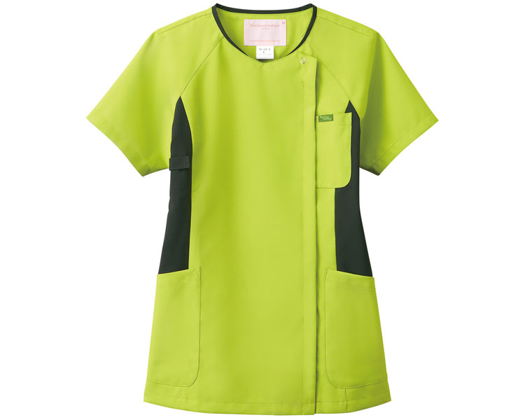 ★ポイント最大16倍★【全国配送可】-ジップスクラブ ライム×Mグリーン 7014SC-6　4L フォーク　JAN 4571205583934 kt341066 取寄品 衣類 ユニフォーム トップ-【介護福祉用具】