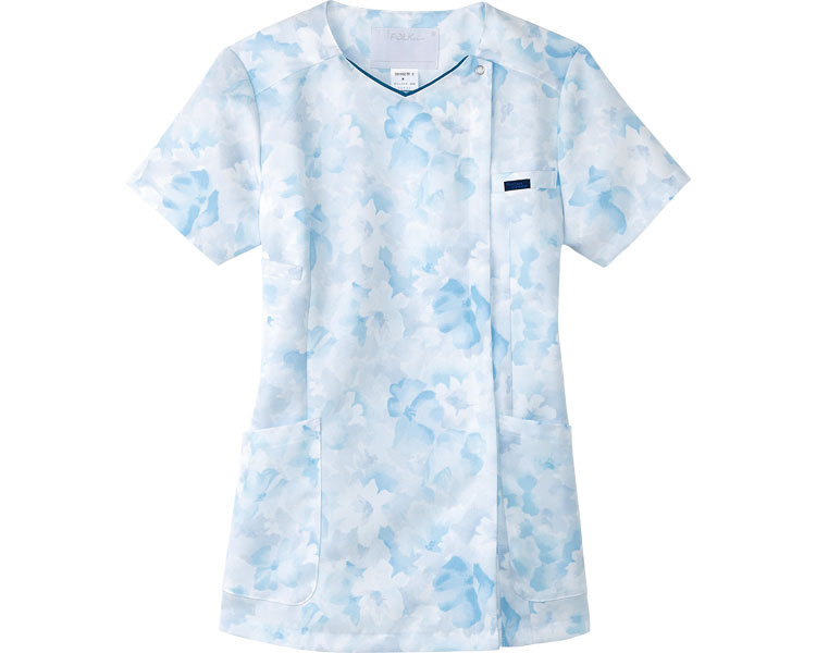 ★ポイント最大16倍★【全国配送可】-花柄ジップスクラブ 7034SC-2　ブルー　LL フォーク　JAN 458998944..