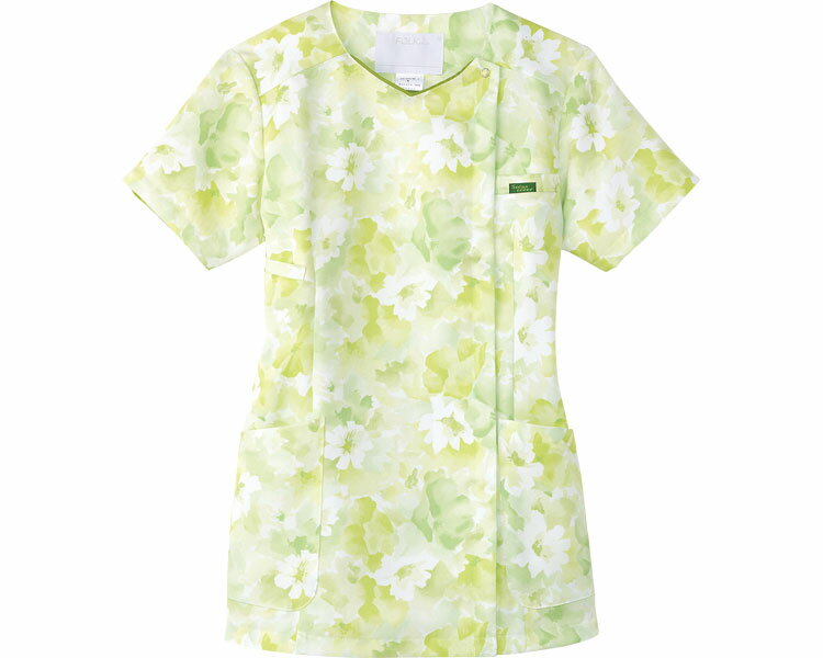 ★ポイント最大16倍★【全国配送可】-花柄ジップスクラブ 7034SC-4　グリーン　4L フォーク　JAN 4589989..