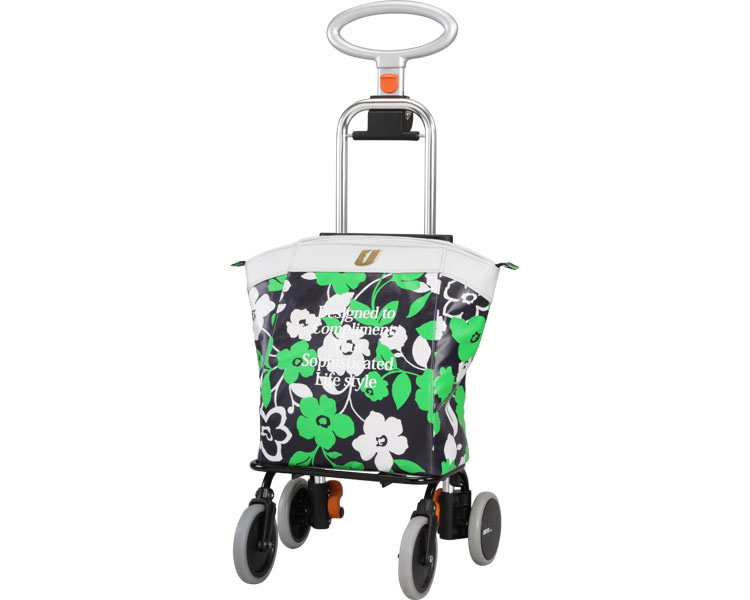 ★ポイント最大16倍★【全国配送可】-アップライン UL-0218　花柄ネイビー ユーバ産業　JAN 4948902404730 kt343423 取寄品 歩行関連 ショッピングカート ショッピングカート-【介護福祉用具】