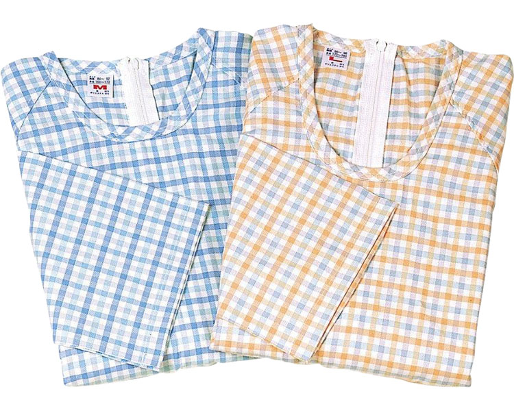 ★ポイント最大16倍★【全国配送可】-ツイルねまき　背開き　フック付 4100　オレンジ　M 松本ナース産業..