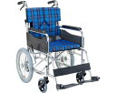 ★ポイント最大16倍★【全国配送可】-アルミ介助用車イス SMK30-3843NC ネイビーチェック マキテック JAN 4968501961205 kt352943 取寄品 歩行関連 車いす 介助式-【介護福祉用具】(4)